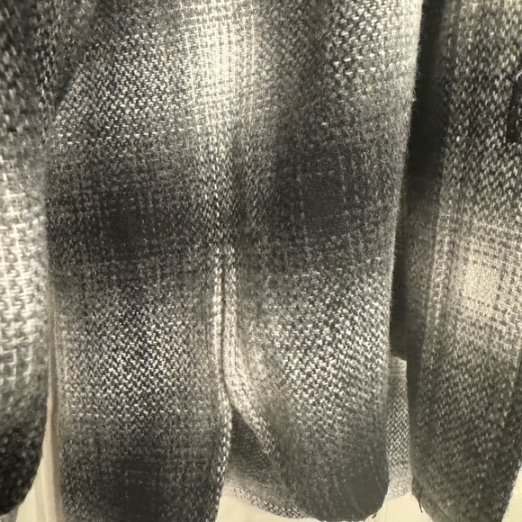 New -Rebecca Minkoff Size XS Black White Plaid Flannel Shirt Shacket Jacket - Picture 4 of 7